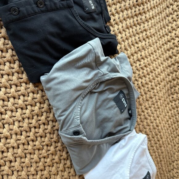 Cuts Clothing Henley Bundle – Men’s Size Large, 3-Pack (Black, Grey, White) – Pr - Picture 2 of 5